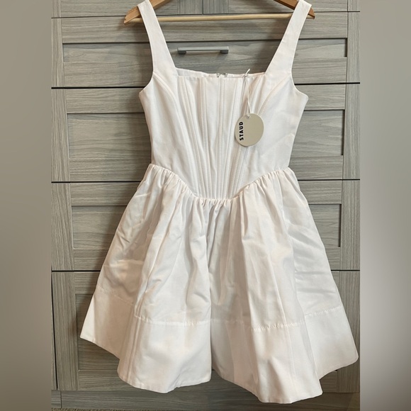 STAUD LANDSCAPE DRESS WHITE （Size 4） - Picture 2 of 12